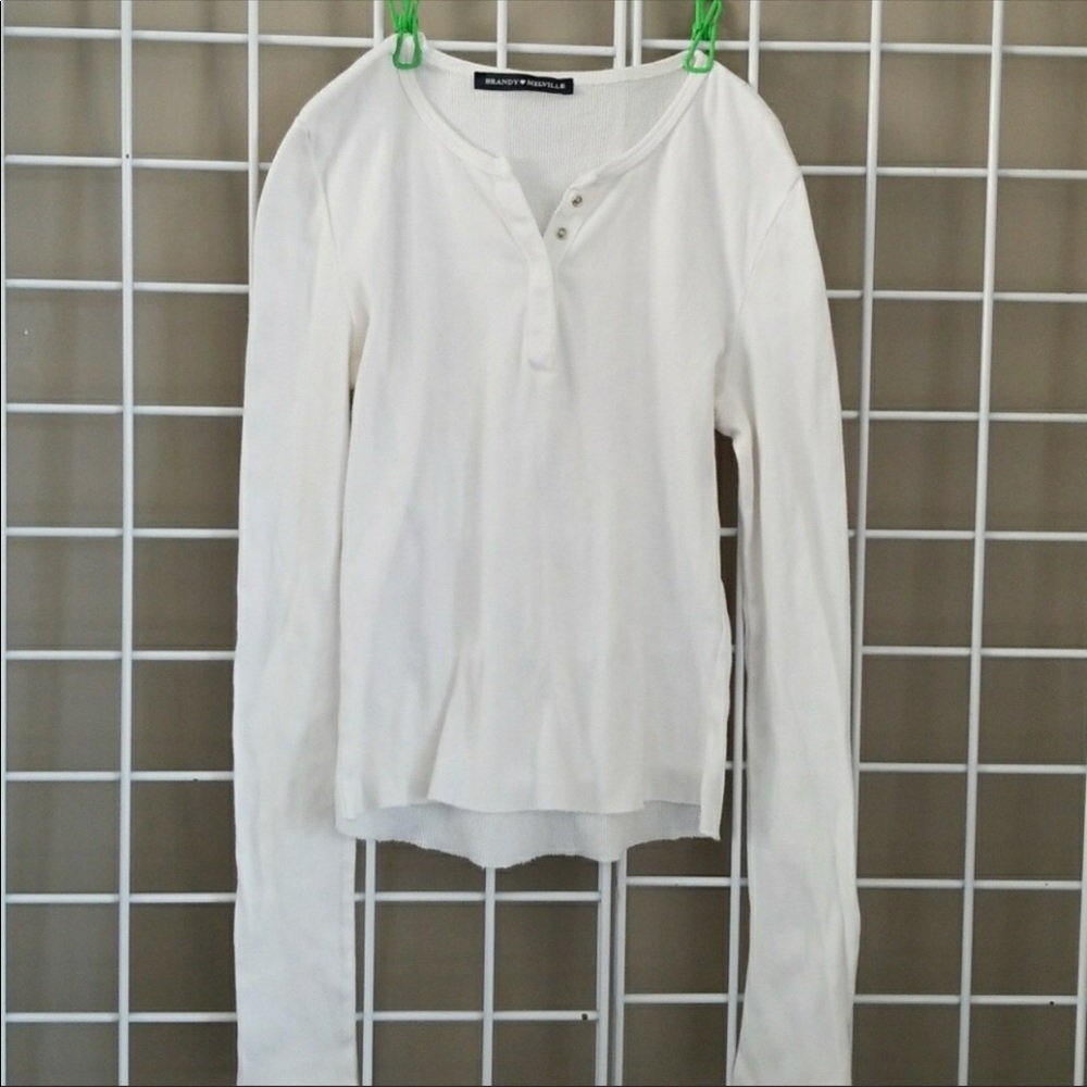 BUNDLE of 2 brandy Melville white long sleeves